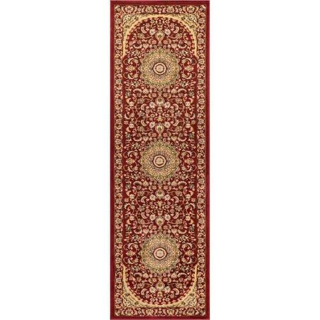 WELL WOVEN Aviva Traditional Runner Rug, Red - 2 ft. 7 in. x 12 ft. 36402L